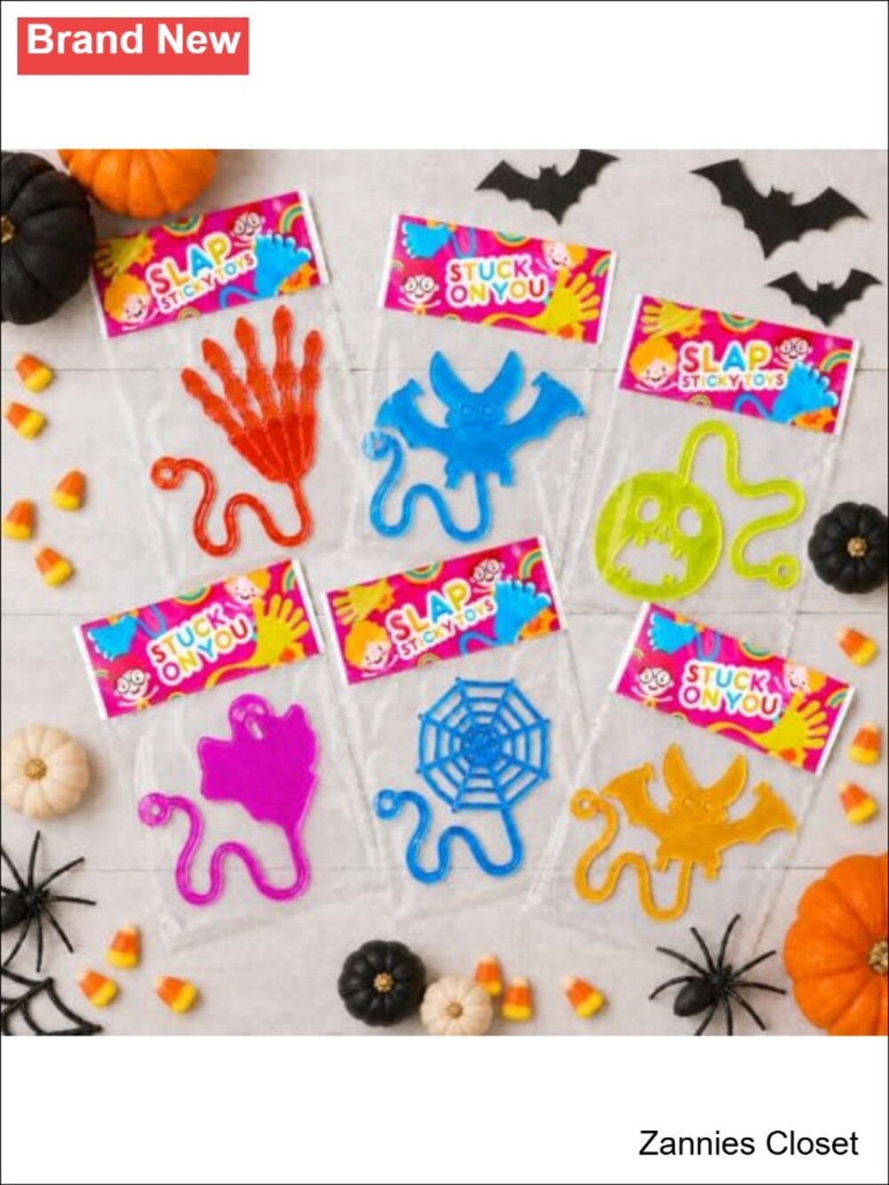 👻 24 PCS Halloween Mini Sticky Hands Party Favors for Kids Toddlers